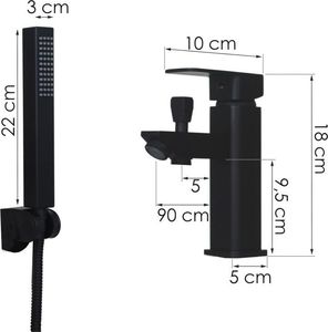 Bateria wannowa YokaHome Yoka 1-otworowe czarny 2