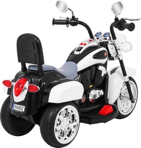 Motorek Chopper NightBike Biały 9