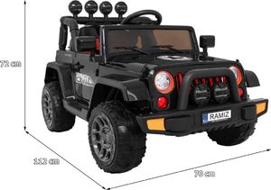 Pojazd Terenowy Full Time 4WD Czarny 2