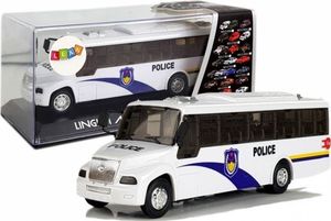 Lean Sport Autobus Policyjny Bus Policja Biały z Naciągiem Dźwięk 1