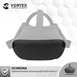 Vortex Virtual Reality Silikonowy pokrowiec do gogli Oculus Quest 1 czarny 2
