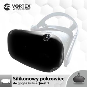 Vortex Virtual Reality Silikonowy pokrowiec do gogli Oculus Quest 1 czarny 3
