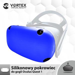 Vortex Virtual Reality Silikonowy pokrowiec do gogli Oculus Quest 1 niebieski 3