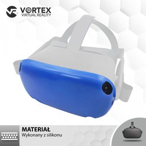 Vortex Virtual Reality Silikonowy pokrowiec do gogli Oculus Quest 1 niebieski 4