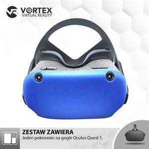 Vortex Virtual Reality Silikonowy pokrowiec do gogli Oculus Quest 1 niebieski 5