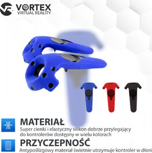 Vortex Virtual Reality Silikonowy pokrowiec do kontrolerów HTC Vive & HTC Vive Pro niebieski 3