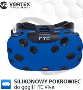 Vortex Virtual Reality Silikonowy pokrowiec do gogli HTC Vive niebieski 3