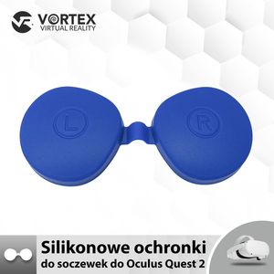 Vortex Virtual Reality Silikonowa ochronka do soczewek dla Oculus Quest 2 niebieski 2