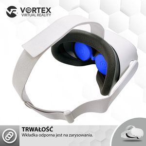 Vortex Virtual Reality Silikonowa ochronka do soczewek dla Oculus Quest 2 niebieski 3