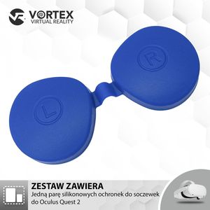 Vortex Virtual Reality Silikonowa ochronka do soczewek dla Oculus Quest 2 niebieski 4