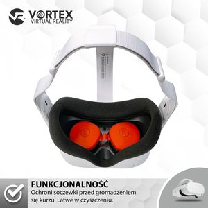 Vortex Virtual Reality Silikonowa ochronka do soczewek dla Oculus Quest 2 czerwony 2