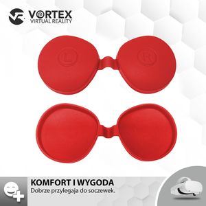 Vortex Virtual Reality Silikonowa ochronka do soczewek dla Oculus Quest 2 czerwony 3