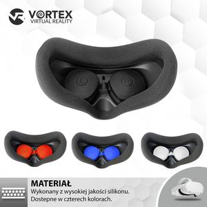 Vortex Virtual Reality Silikonowa ochronka do soczewek dla Oculus Quest 2 czarny 2