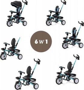 Costway Trójkołowy rowerek wózek dla dzieci 2w1 7