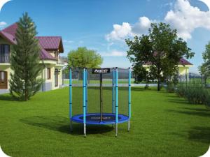 Trampolina ogrodowa Neo-Sport NS-04Z200F z siatką zewnętrzną 4.5 FT 140 cm 6