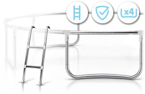 Trampolina ogrodowa Neo-Sport NS-14C181 z siatką wewnętrzną 14.5 FT 435 cm 8