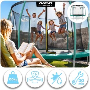 Trampolina ogrodowa Neo-Sport NS-14C181 z siatką wewnętrzną 14.5 FT 435 cm 10