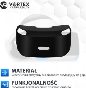 Vortex Virtual Reality Silikonowy pokrowiec do gogli Playstation VR - PSVR (VVR.SPG1_BLK.PSVR.2020) 2