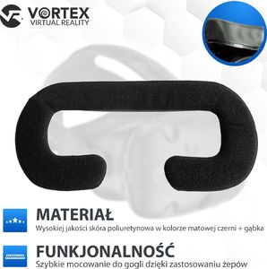 Vortex Virtual Reality Skórzana nakładka ochronna do gogli HTC Vive 4