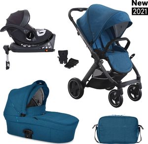 Wózek X-Lander zestaw 3w1 X-Pulse X-Car Isofix Petrol Blue 1