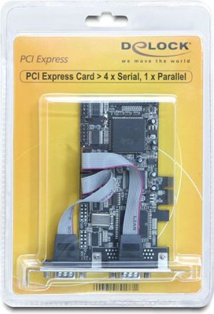 Kontroler Delock PCIe x1 - 4x RS-232 DB9 + LPT DB25 (89177) 2