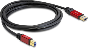 Kabel USB Delock USB-A - USB-B 5 m Czerwony Czarny (82759) 2