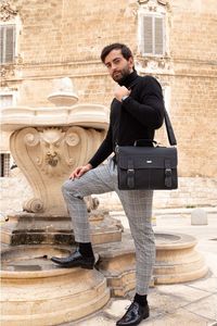 Torba Paolo Peruzzi TORBA MĘSKA TECZKA SKÓRZANA PAOLO PERUZZI G-02-BL 8