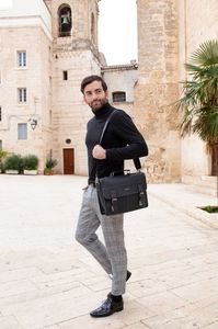 Torba Paolo Peruzzi TORBA MĘSKA TECZKA SKÓRZANA PAOLO PERUZZI G-02-BL 9