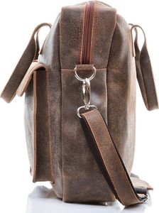 Torba Paolo Peruzzi SKÓRZANA TORBA NA RAMIĘ SZARA PAOLO PERUZZI ADVENTURE 222-PP-GR 2