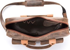 Torba Paolo Peruzzi SKÓRZANA TORBA NA RAMIĘ SZARA PAOLO PERUZZI ADVENTURE 222-PP-GR 8