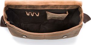 Torba Paolo Peruzzi TORBA MĘSKA NA RAMIĘ SKÓRZANA VINTAGE JASNOBRĄZOWA PAOLO PERUZZI 121-PP-LB 7