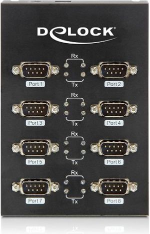 Adapter USB Delock USB - RS-232 x8 Czarny  (61860) 3