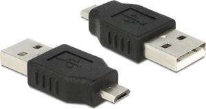 Adapter USB Delock microUSB - USB Czarny  (65036) 1