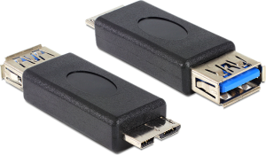 Adapter USB Delock microUSB - USB Czarny  (65183) 1