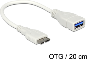 Kabel USB Delock USB-A - 0.2 m Biały (83469) 1