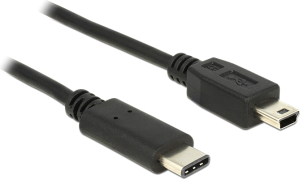 Kabel USB Delock USB-C - miniUSB 1 m Czarny (83603) 1