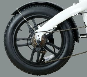 Rower elektryczny EBFEC Składany rower elektryczny Fatbike biały 3