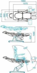 FOTEL KOSMETYCZNY ELEKTR. AZZURRO 870S PEDI 3 SILN. BIAŁY 11