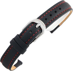 Bisset Pasek skórzany BISSET BS158 czerwona nić - 14 mm 1