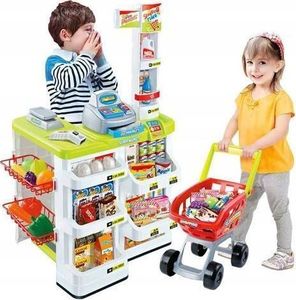 Sklep supermarket Stragan kasa dla dzieci+koszyk 1