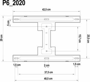 NB Uchwyt ścienny P6 45'' - 75'' 11