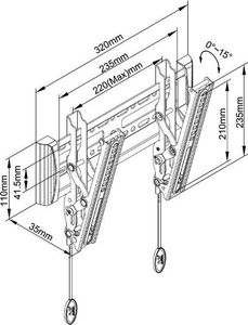 NB Uchwyt ścienny C1T 17'' - 37'' 5