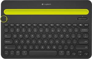 Klawiatura Logitech K480 Bezprzewodowa Czarno-żółta US (920-006374) 1