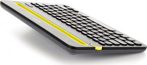 Klawiatura Logitech K480 Bezprzewodowa Czarno-żółta US (920-006374) 5