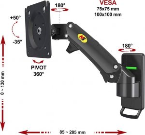 NB Uchwyt ścienny na monitor 17" - 27" (F120B) 8