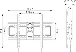 NB Uchwyt ścienny DF70T 55'' - 85'' 5