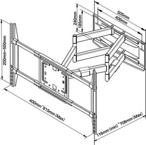 NB Uchwyt ścienny NBSP5 50'' - 90'' 12
