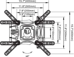 NB Uchwyt ścienny P4 32'' - 55'' 8