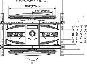NB Uchwyt ścienny P6 40'' - 70'' 10