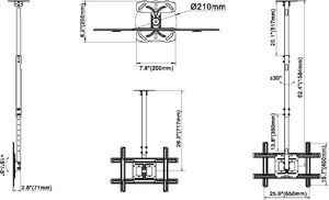 NB Uchwyt sufitowy T560-15B 32'' - 75'' 4